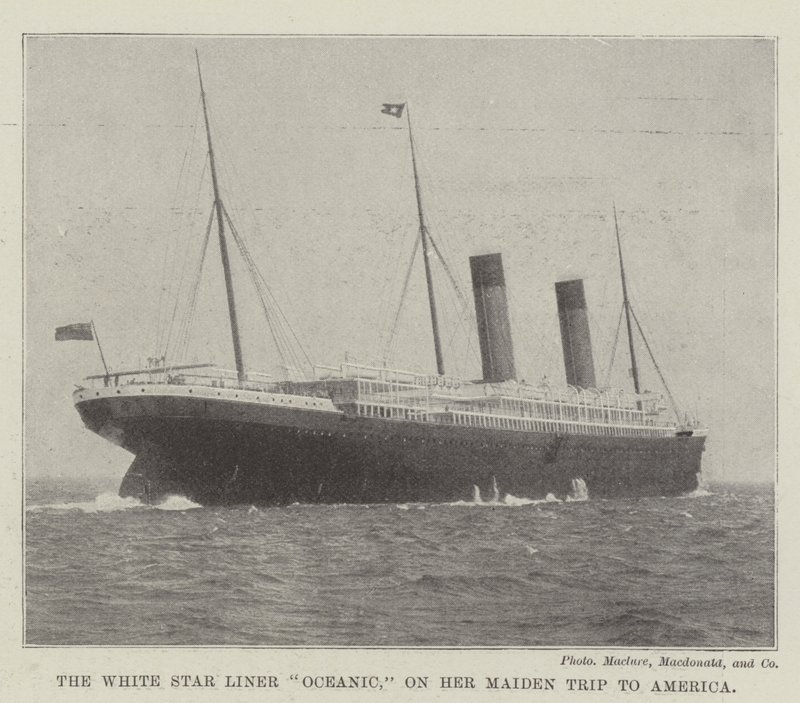 The White Star Liner Oceanic, på sin jomfrurejse til Amerika af English Photographer