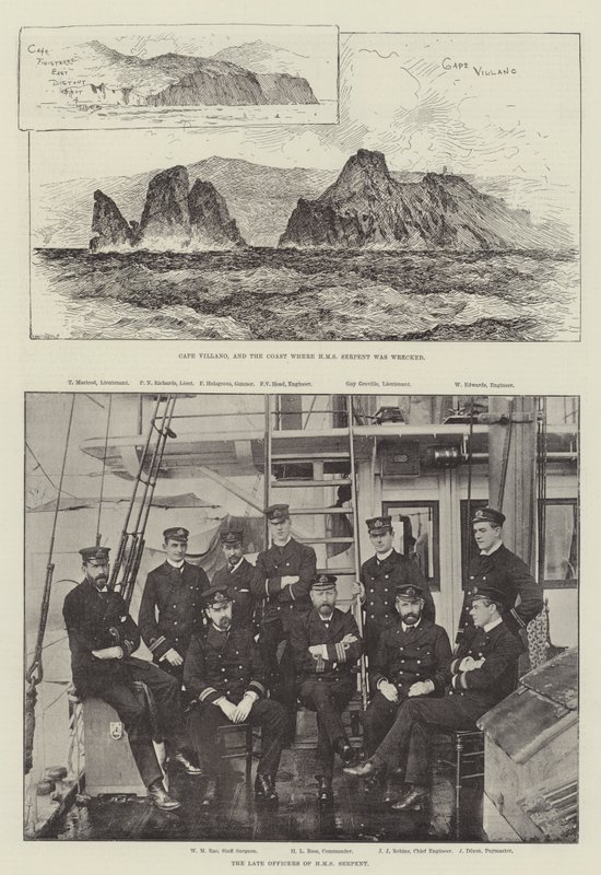 Vraget af HMS Serpent af English Photographer