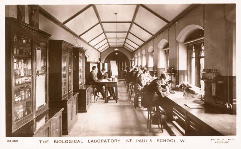Det biologiske laboratorium på St Pauls School af English Photographer