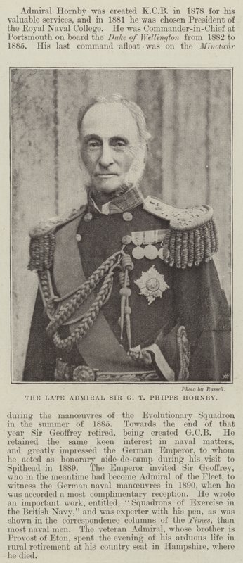 Den afdøde admiral Sir G T Phipps Hornby af English Photographer