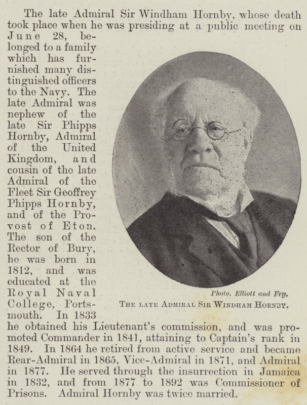 Den afdøde admiral Sir Windham Hornby af English Photographer
