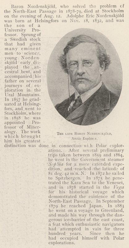 Afdøde baron Nordenskjold, Arctic Explorer af English Photographer