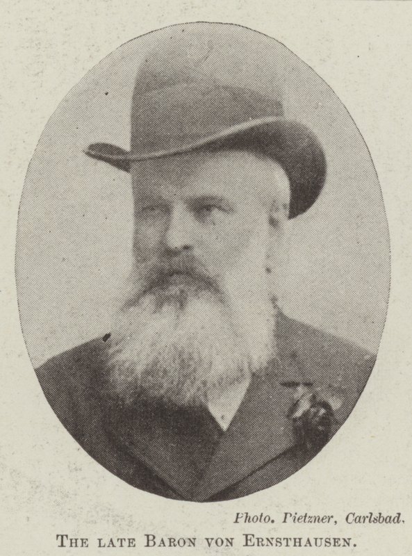 Afdøde baron von Ernsthausen af English Photographer