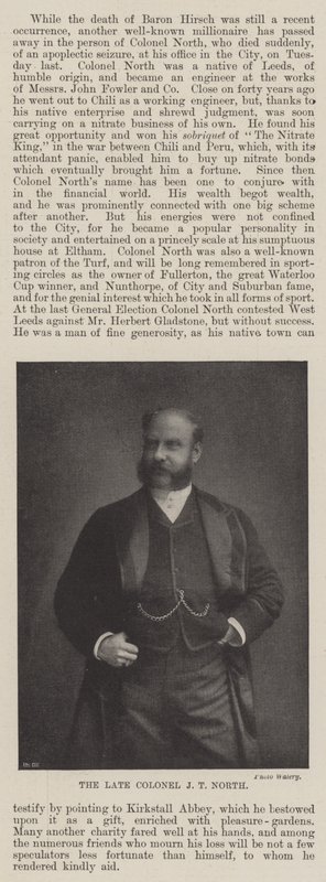 Afdøde oberst J T North af English Photographer