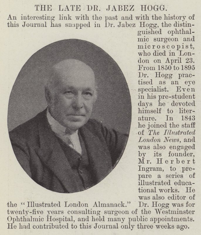 Den afdøde Dr. Jabez Hogg af English Photographer
