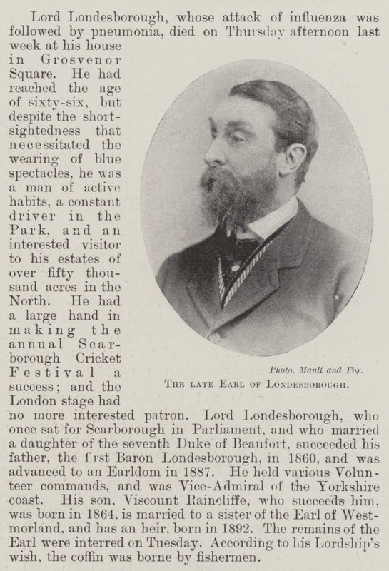 Den afdøde jarl af Londesborough af English Photographer