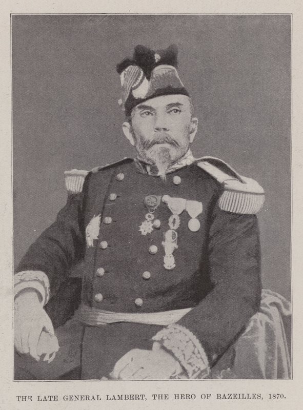 Den afdøde general Lambert, helten fra Bazeilles, 1870 af English Photographer