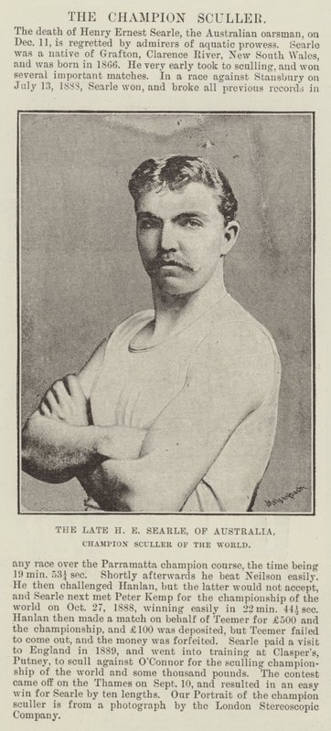 Den afdøde H E Searle fra Australien, verdensmester i sculler af English Photographer