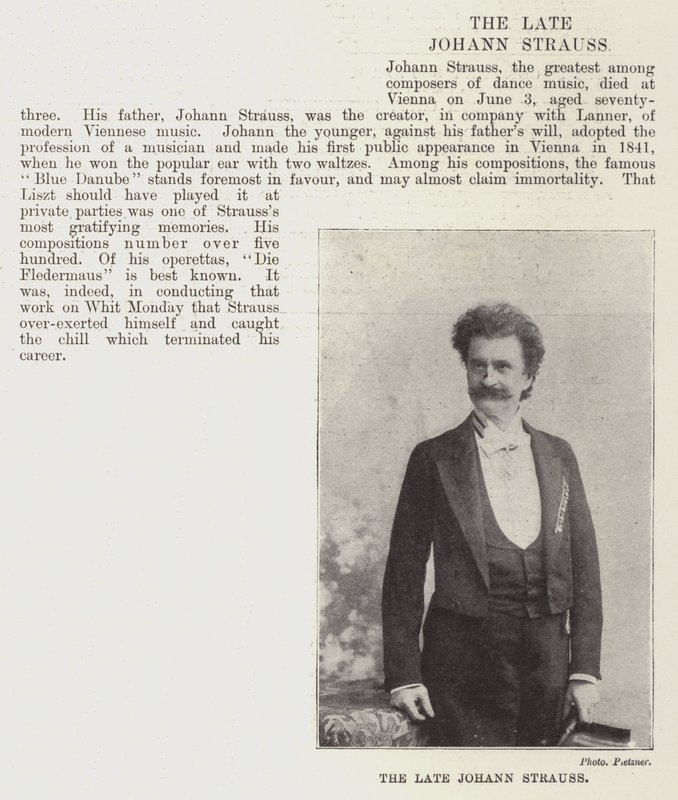 Afdøde Johann Strauss af English Photographer