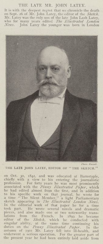 Den afdøde John Latey, redaktør af The Sketch af English Photographer