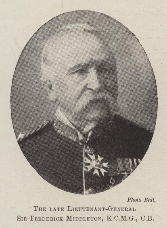 Den afdøde generalløjtnant Sir Frederick Middleton, KCMG, CB af English Photographer