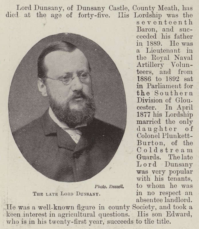 Den afdøde Lord Dunsany af English Photographer
