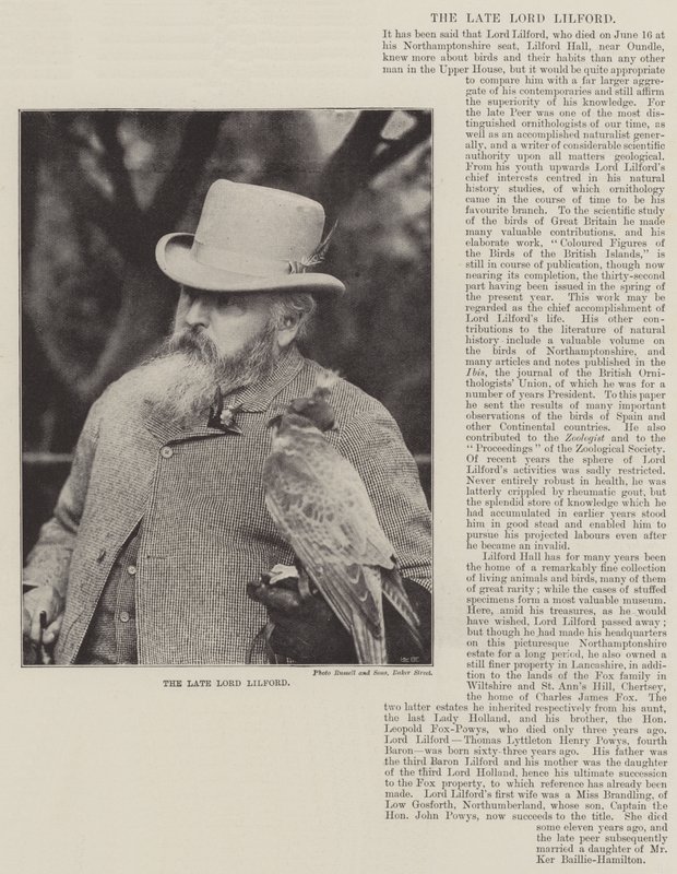 Den afdøde Lord Lilford af English Photographer