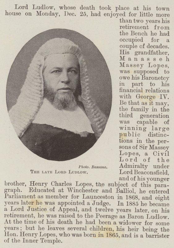 Den afdøde Lord Ludlow af English Photographer