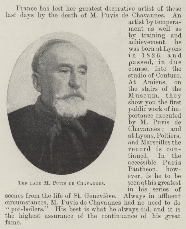 Den afdøde M Puvis de Chavannes af English Photographer