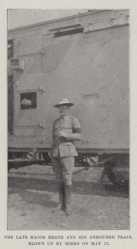 Den afdøde major Heath og hans pansrede tog, sprængt i luften af boerne den 17. maj af English Photographer
