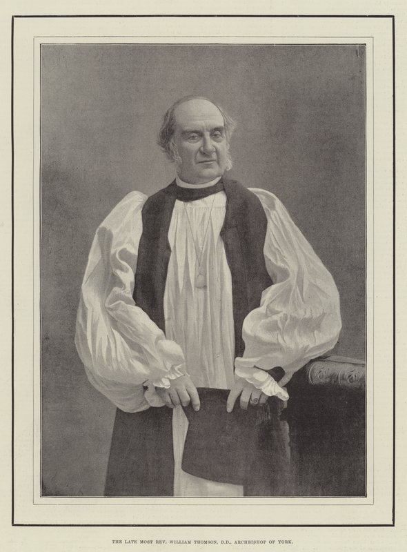 Den afdøde ærkebiskop William Thomson, DD, ærkebiskop af York af English Photographer