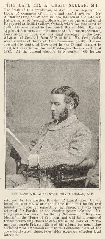 Den afdøde hr. Alexander Craig Seller, MP af English Photographer