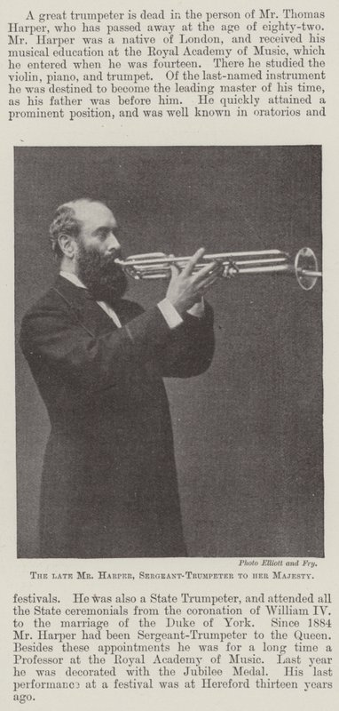 Afdøde hr. Harper, sergent-trompetist for Hendes Majestæt af English Photographer