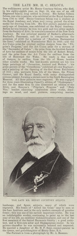 Afdøde hr. Henry Courtney Selous af English Photographer
