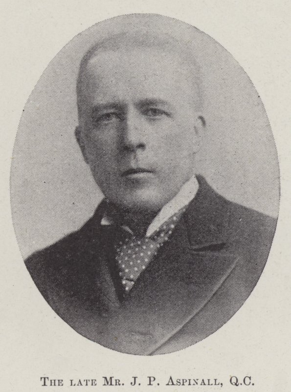 Den afdøde hr. J P Aspinall, QC af English Photographer