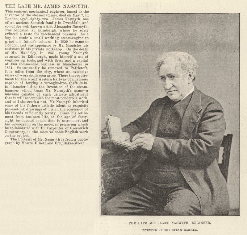 Den afdøde hr. James Nasmyth, ingeniør, opfinder af damphammeren af English Photographer