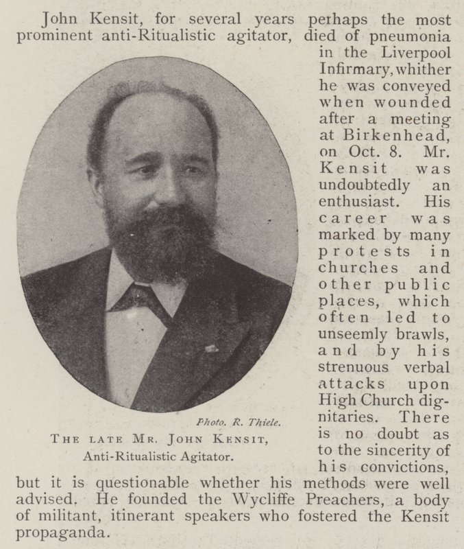 Den afdøde hr. John Kensit, anti-ritualistisk agitator af English Photographer