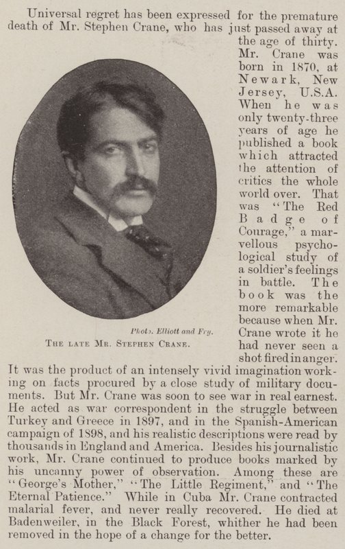 Afdøde hr. Stephen Crane af English Photographer