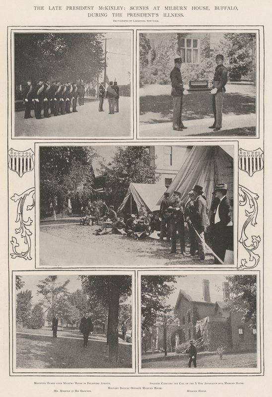 Den afdøde præsident McKinley, scener i Milburn House, Buffalo, under præsidentens sygdom af English Photographer