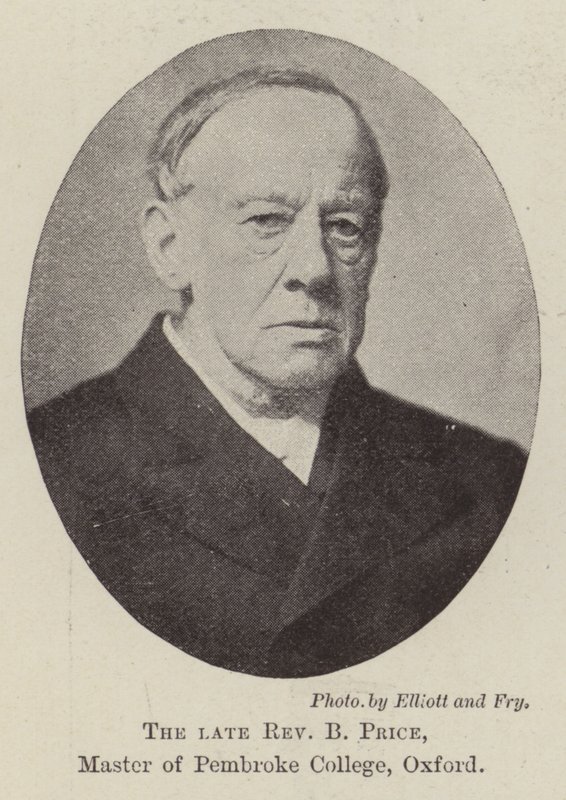 Den afdøde pastor B Price, Master of Pembroke College, Oxford af English Photographer