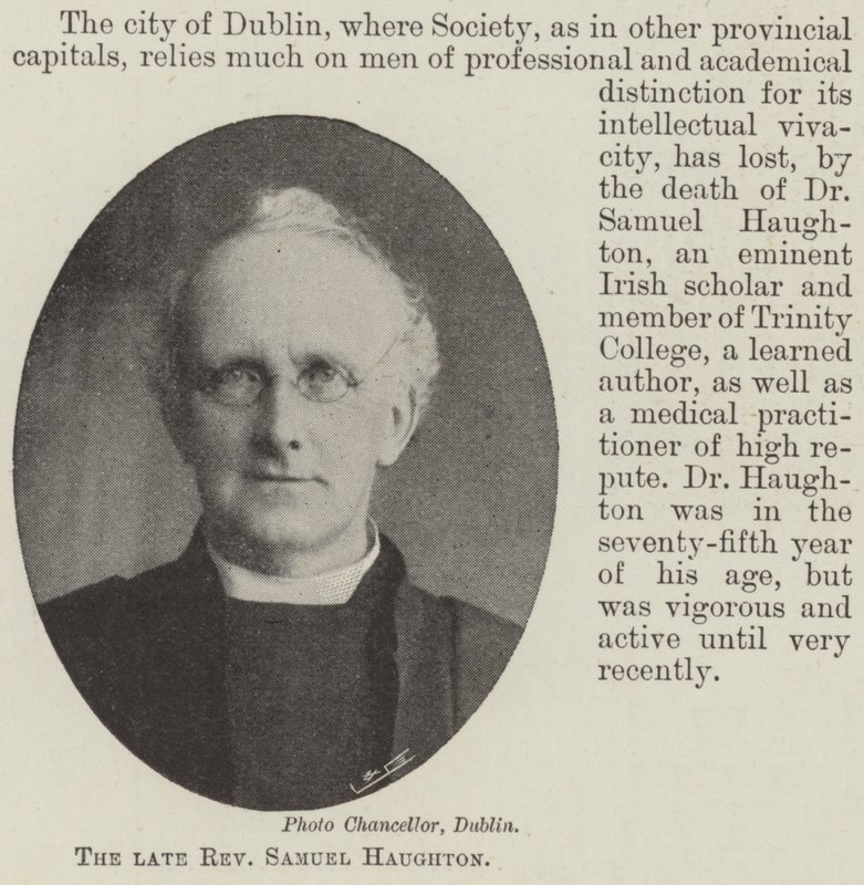 Den afdøde pastor Samuel Haughton af English Photographer