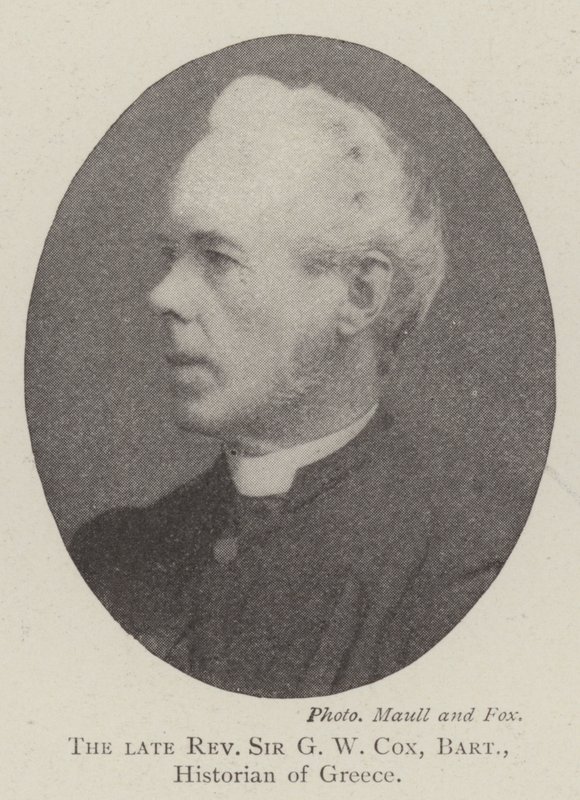 Den afdøde pastor Sir GW Cox, baronet, historiker af Grækenland af English Photographer