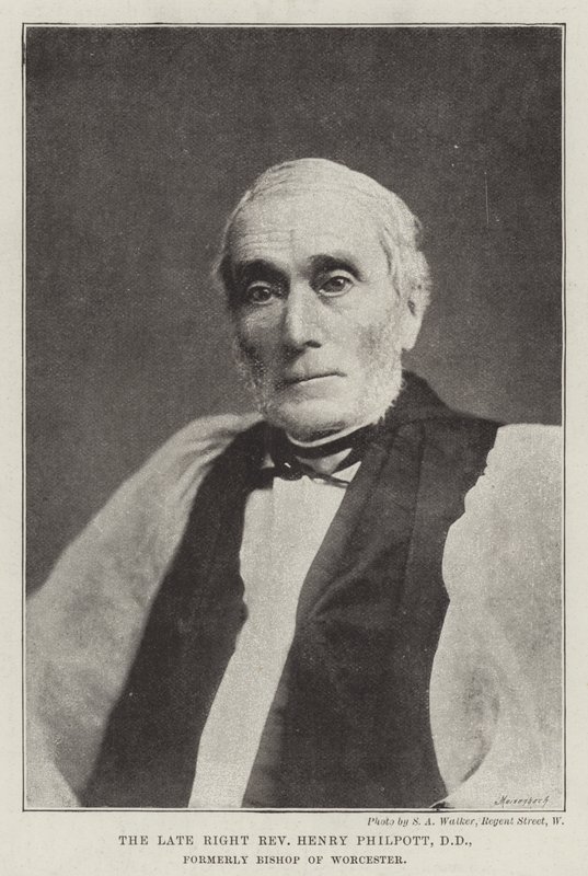 Den afdøde højre pastor Henry Philpott, DD, tidligere biskop af Worcester af English Photographer