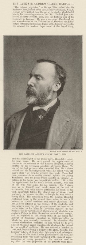 Afdøde Sir Andrew Clark, Baronet, MD af English Photographer