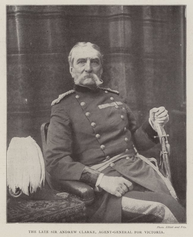 Afdøde Sir Andrew Clarke, generalagent for Victoria af English Photographer