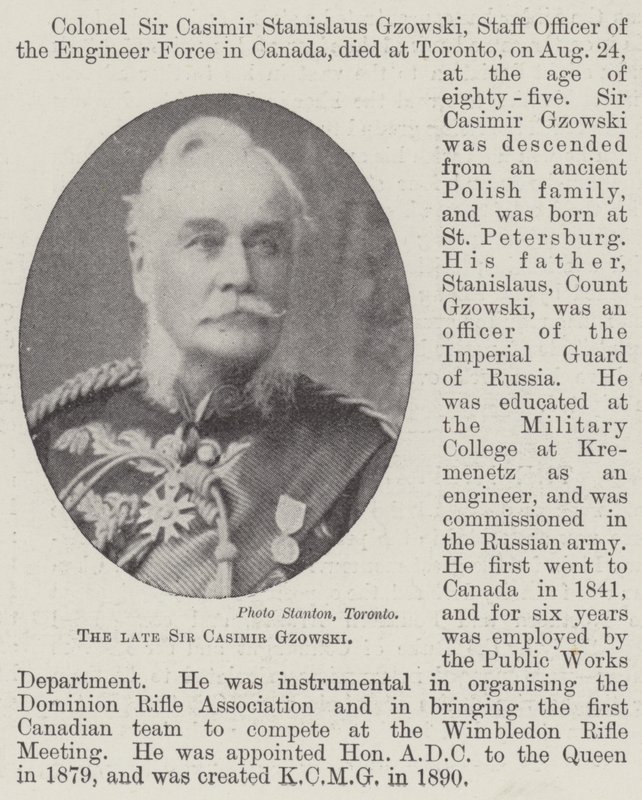 Den afdøde Sir Casimir Gzowski af English Photographer