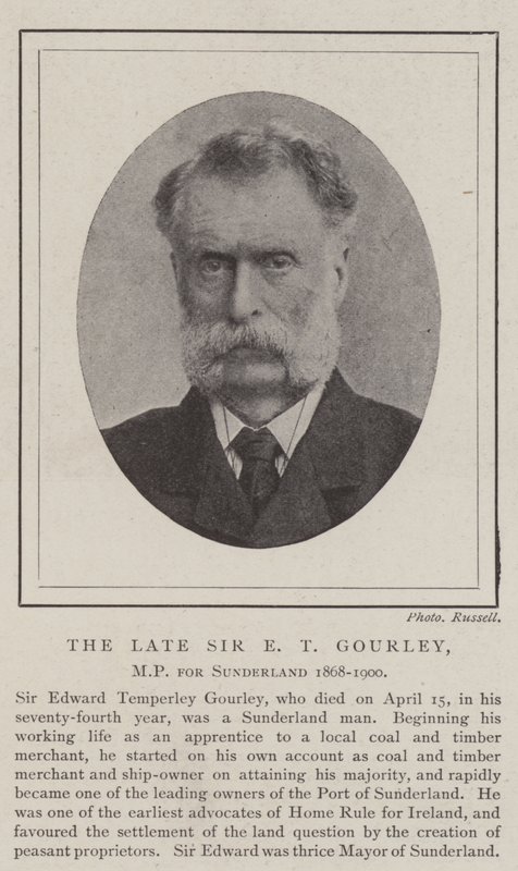 Den afdøde Sir E T Gourley, MP for Sunderland 1868-1900 af English Photographer