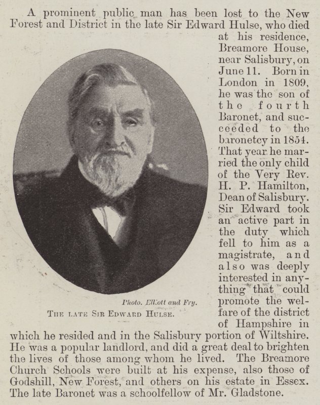 Afdøde Sir Edward Hulse af English Photographer