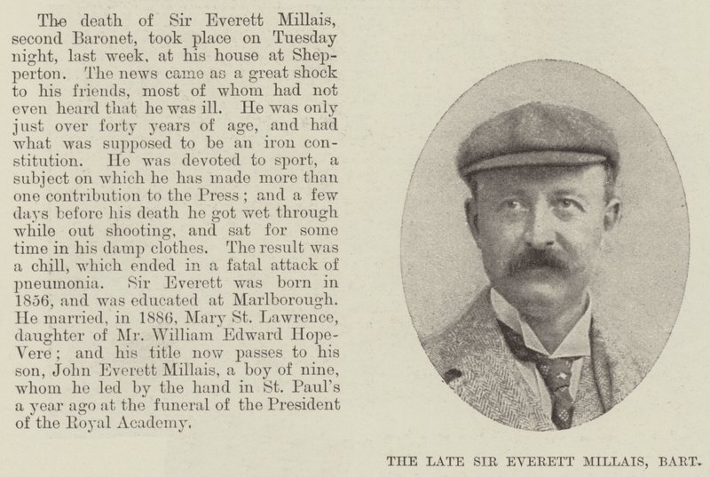 Afdøde Sir Everett Millais, Baronet af English Photographer