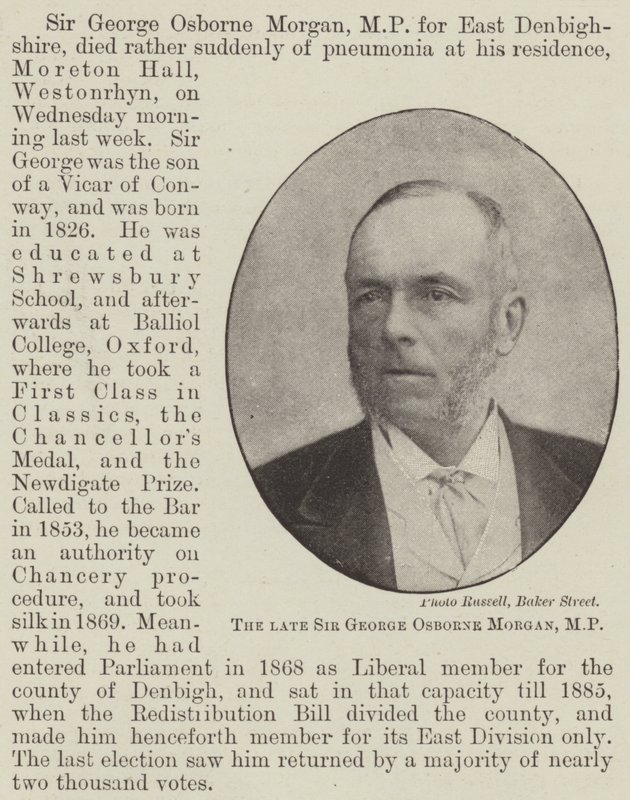 Den afdøde Sir George Osborne Morgan, MP af English Photographer