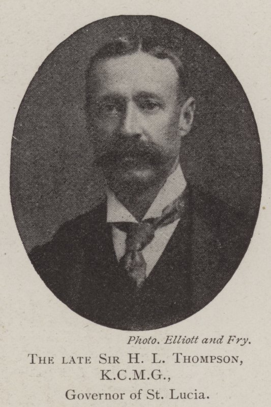 Afdøde Sir H L Thompson, KCMG, guvernør i St. Lucia af English Photographer