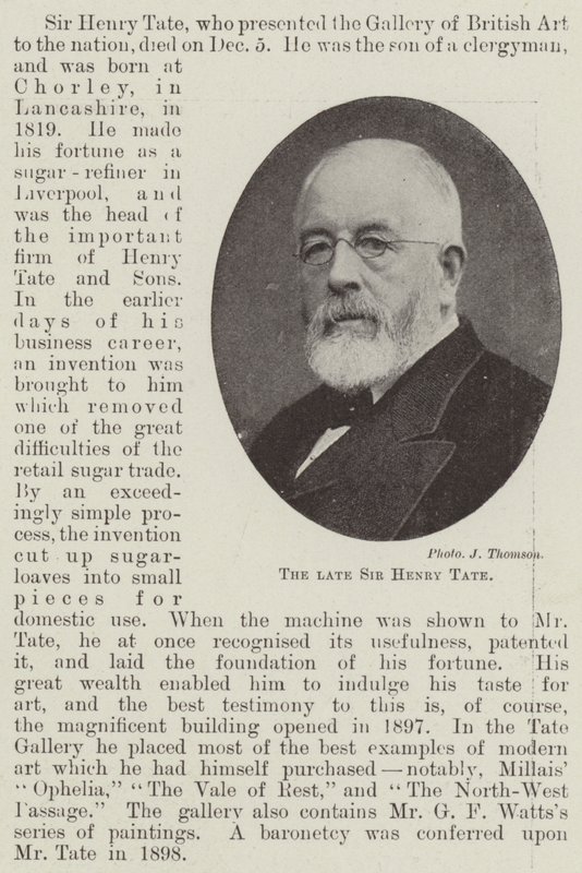 Den afdøde Sir Henry Tate af English Photographer