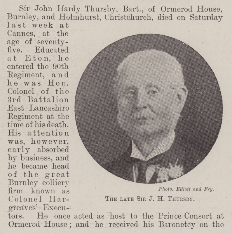 Afdøde Sir J H Thursby af English Photographer