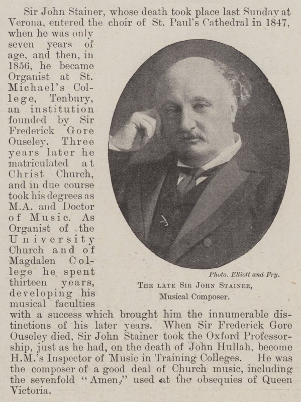 Den afdøde Sir John Stainer, musikalsk komponist af English Photographer
