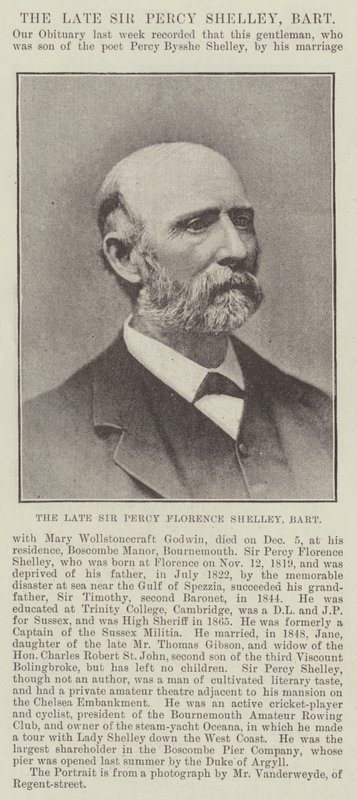 Afdøde Sir Percy Florence Shelley, Baronet af English Photographer
