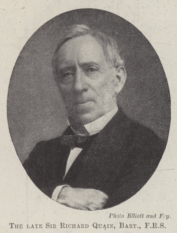 Afdøde Sir Richard Quain, Baronet, FRS af English Photographer