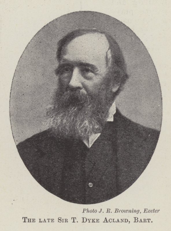 Den afdøde Sir T Dyke Acland, Baronet af English Photographer