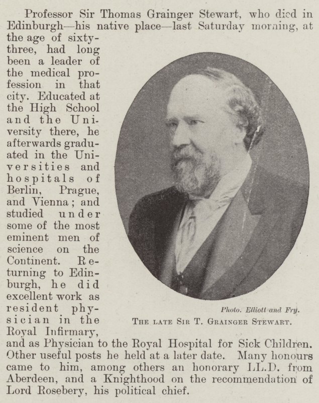 Den afdøde Sir T Grainger Stewart af English Photographer
