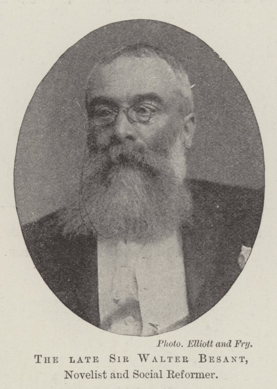 Den afdøde Sir Walter Besant, romanforfatter og social reformator af English Photographer