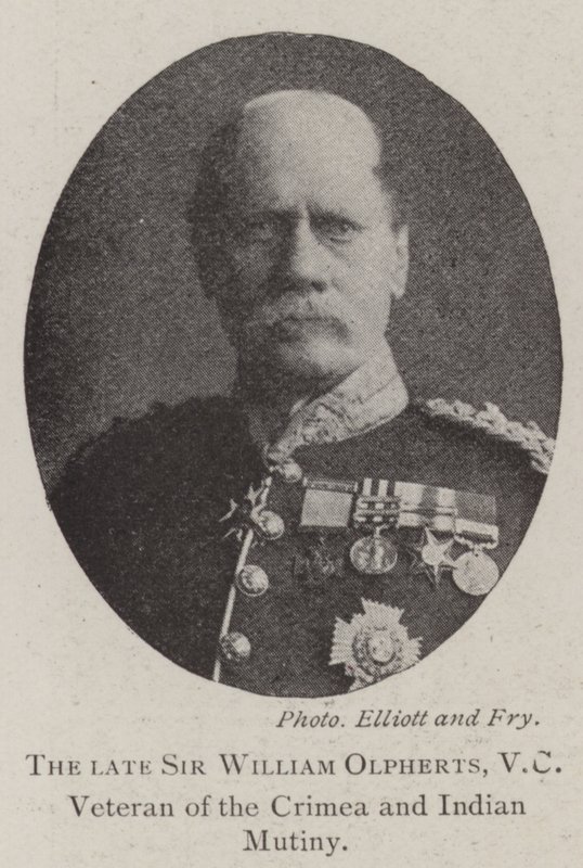 Den afdøde Sir William Olpherts, VC, veteran fra Krim og indianermytteriet af English Photographer